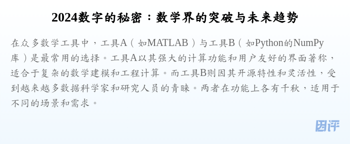 2024数字的秘密:数学界的突破与未来趋势