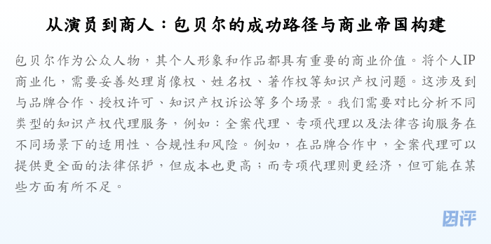 从演员到商人:包贝尔的成功路径与商业帝国构建
