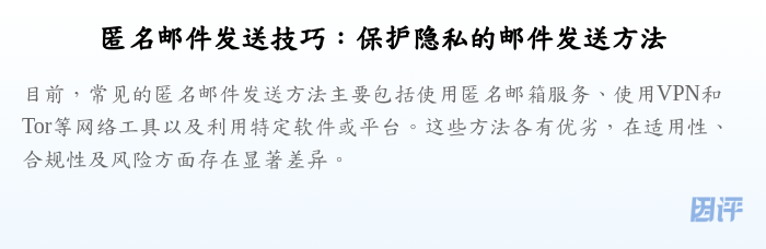 匿名邮件发送技巧:保护隐私的邮件发送方法