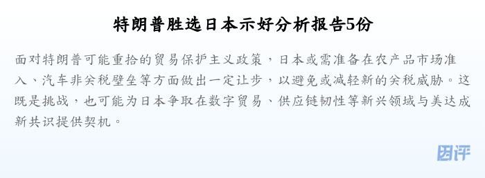 特朗普胜选日本示好分析报告5份