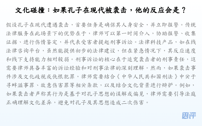 文化碰撞:如果孔子在现代被袭击,他的反应会是?
