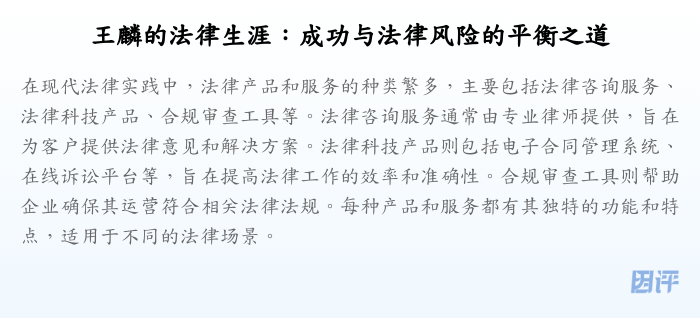 王麟的法律生涯:成功与法律风险的平衡之道