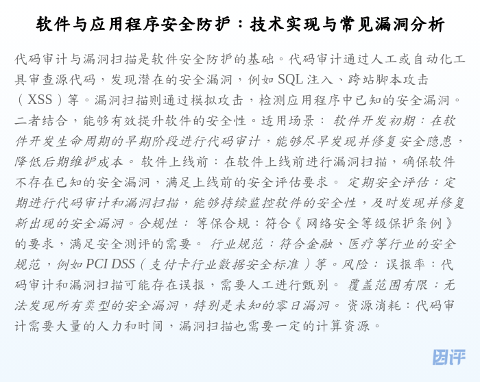 软件与应用程序安全防护:技术实现与常见漏洞分析