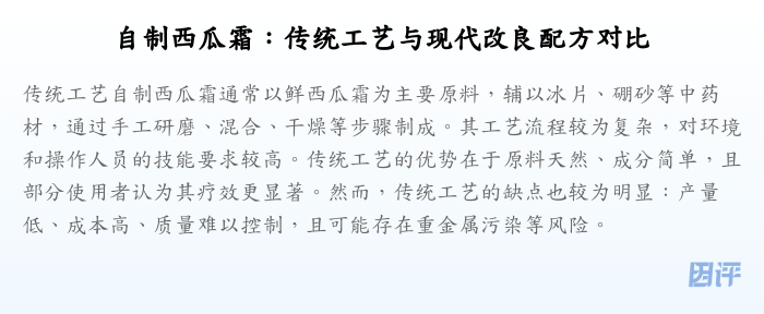 自制西瓜霜:传统工艺与现代改良配方对比