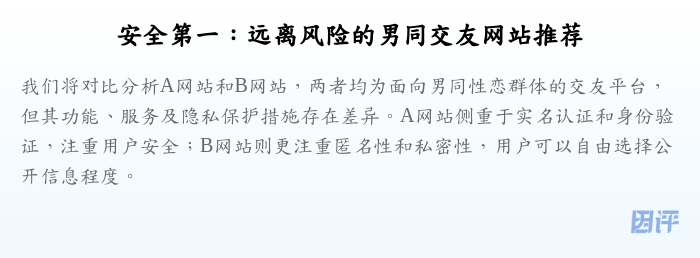 安全第一:远离风险的男同交友网站推荐