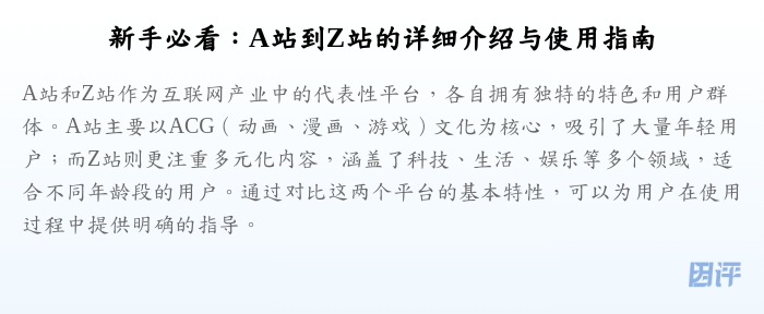 新手必看:A站到Z站的详细介绍与使用指南
