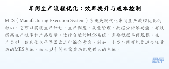 车间生产流程优化:效率提升与成本控制