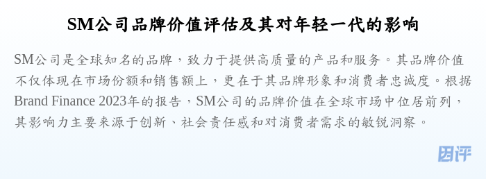 SM公司品牌价值评估及其对年轻一代的影响