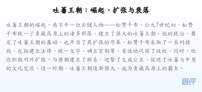 吐蕃王朝:崛起、扩张与衰落