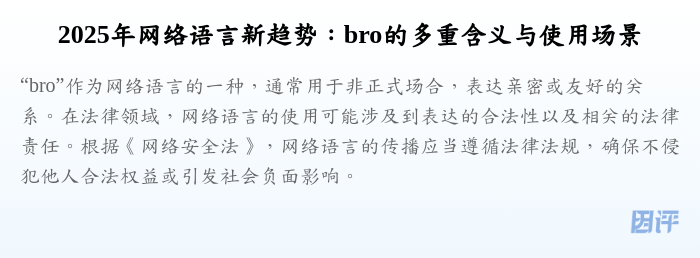 2025年网络语言新趋势:bro的多重含义与使用场景