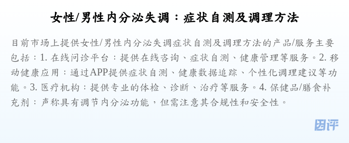 女性/男性内分泌失调:症状自测及调理方法