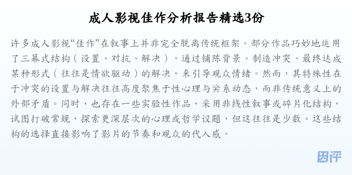 成人影视佳作分析报告精选3份
