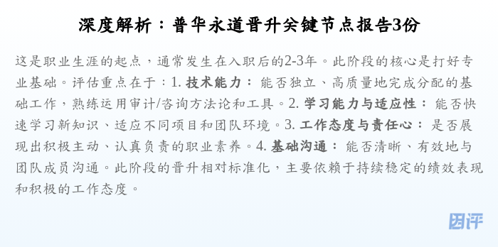 深度解析:普华永道晋升关键节点报告3份