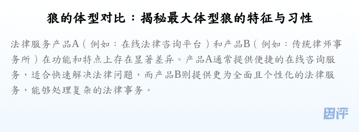 狼的体型对比:揭秘最大体型狼的特征与习性