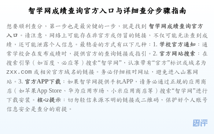 智学网成绩查询官方入口与详细查分步骤指南