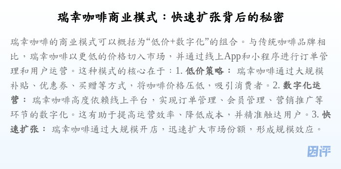 瑞幸咖啡商业模式:快速扩张背后的秘密