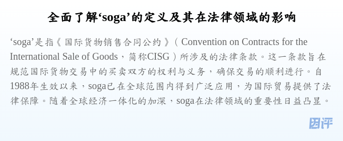 全面了解‘soga’的定义及其在法律领域的影响