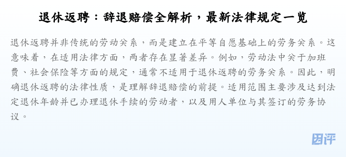退休返聘:辞退赔偿全解析,最新法律规定一览