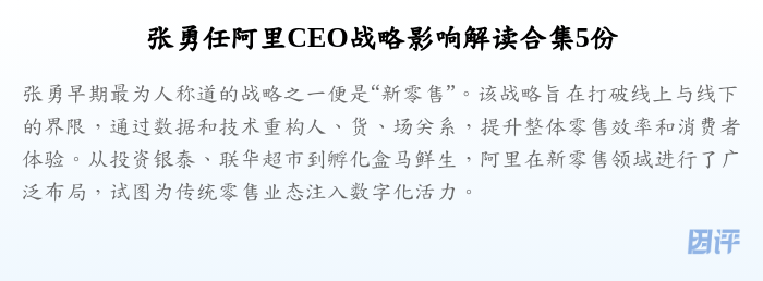 张勇任阿里CEO战略影响解读合集5份