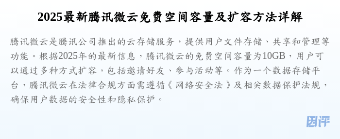 2025最新腾讯微云免费空间容量及扩容方法详解