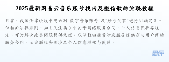2025最新网易云音乐账号找回及微信歌曲关联教程