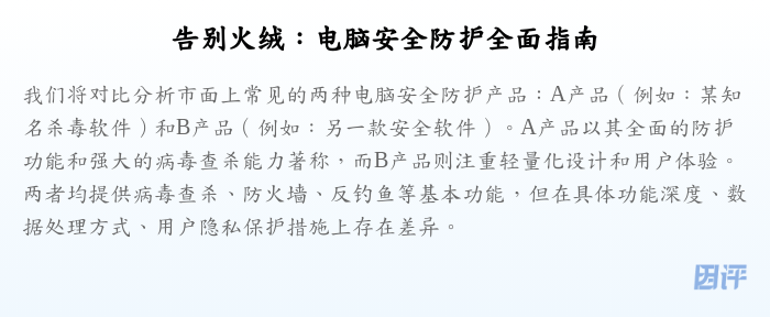 告别火绒:电脑安全防护全面指南