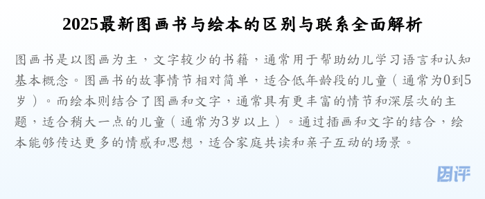 2025最新图画书与绘本的区别与联系全面解析