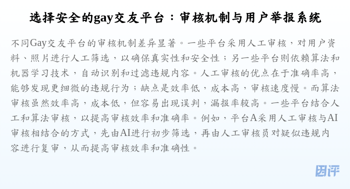 选择安全的gay交友平台:审核机制与用户举报系统