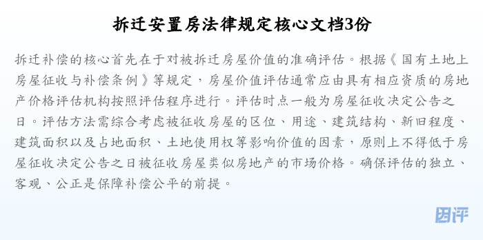 拆迁安置房法律规定核心文档3份