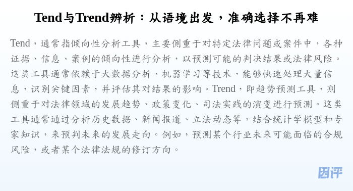Tend与Trend辨析:从语境出发,准确选择不再难