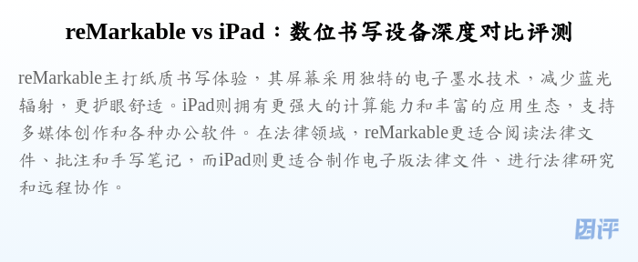 reMarkable vs iPad:数位书写设备深度对比评测