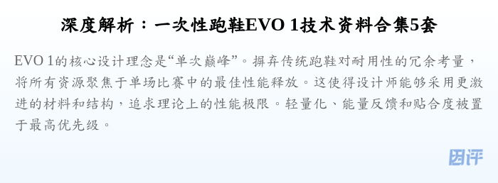 深度解析:一次性跑鞋EVO 1技术资料合集5套