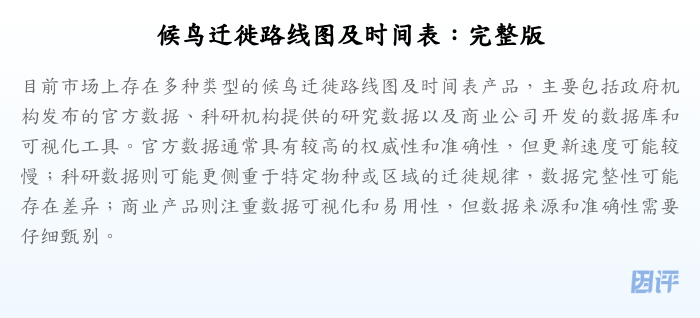 候鸟迁徙路线图及时间表:完整版