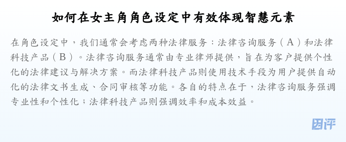 如何在女主角角色设定中有效体现智慧元素