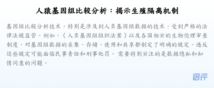 人猿基因组比较分析：揭示生殖隔离机制