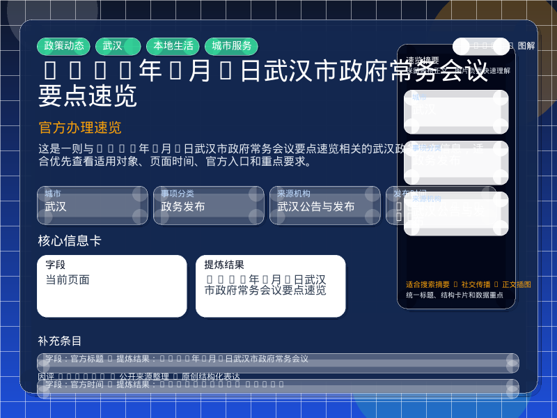 2026年2月6日武汉市政府常务会议要点速览 信息图封面
