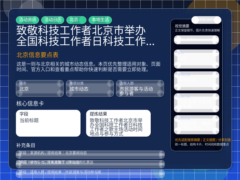 北京信息要点表