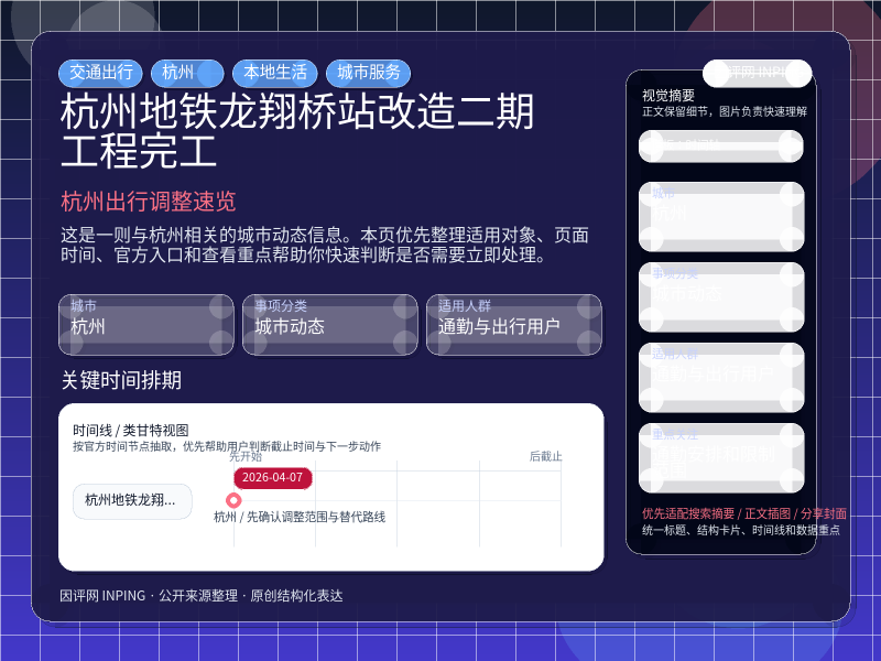 杭州出行调整速览