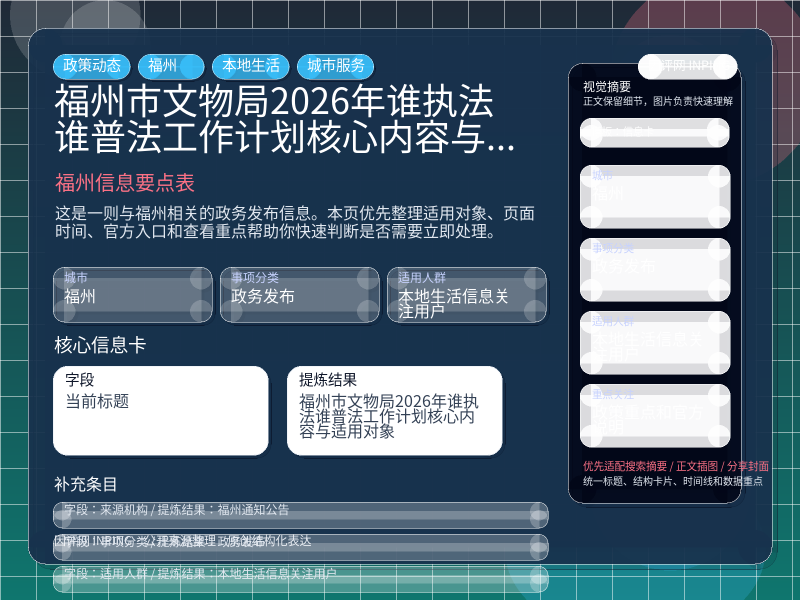 福州信息要点表