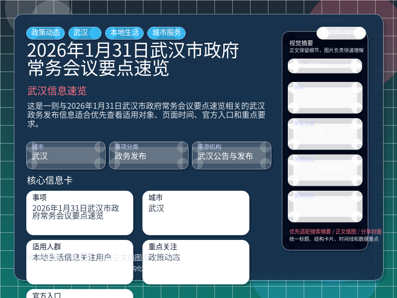 武汉信息速览