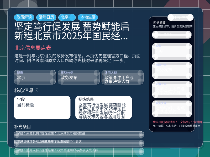 北京信息要点表