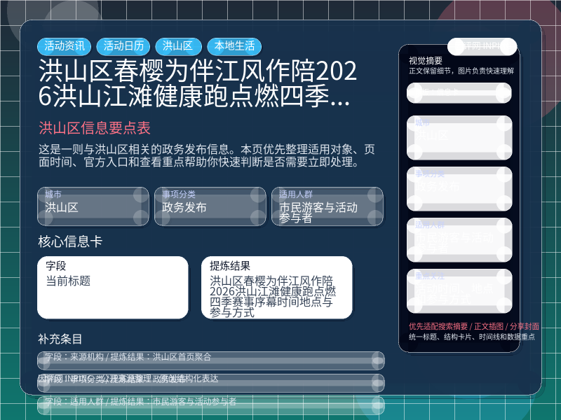 洪山区信息要点表
