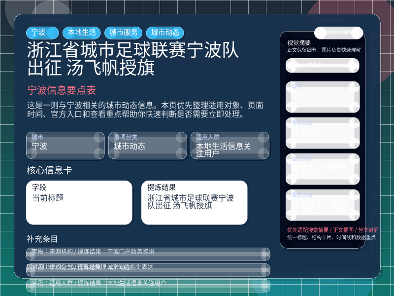 宁波信息要点表