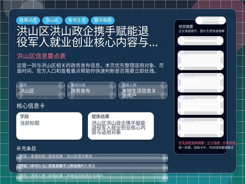 洪山区信息要点表