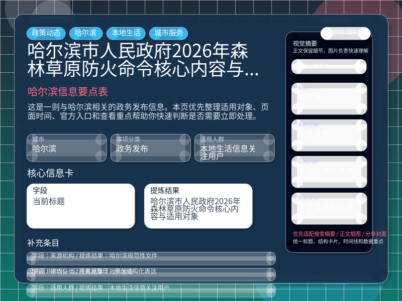 哈尔滨信息要点表
