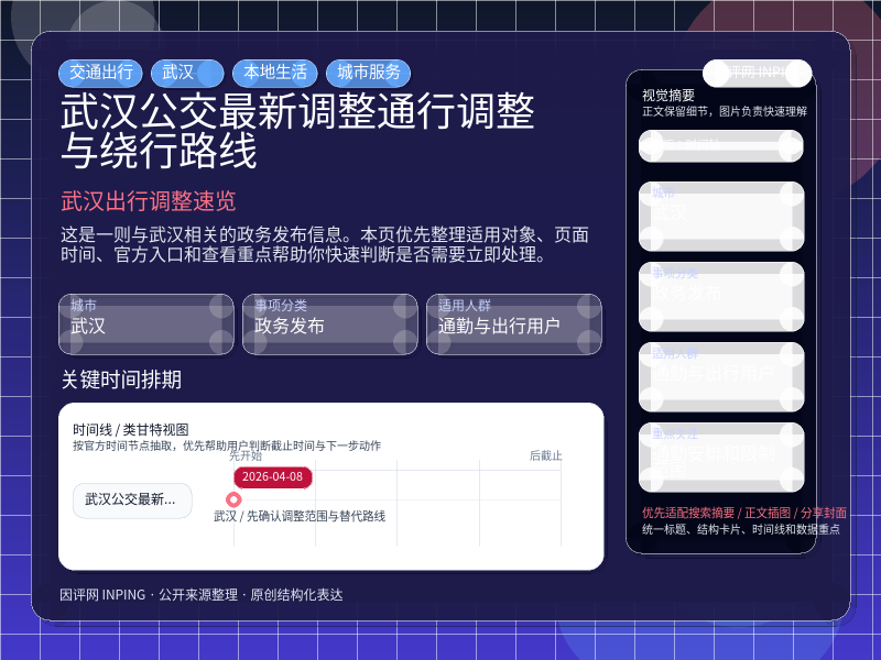 武汉出行调整速览