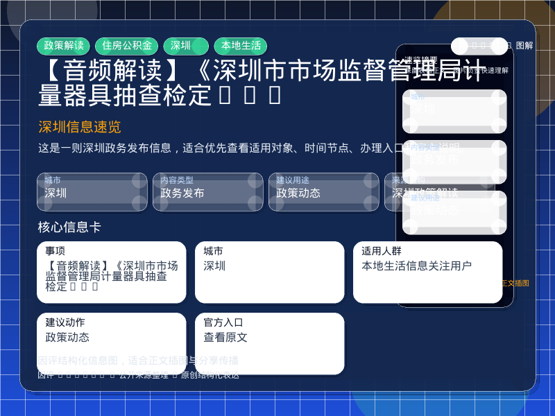 【音频解读】《深圳市市场监督管理局计量器具抽查检定... 信息图封面