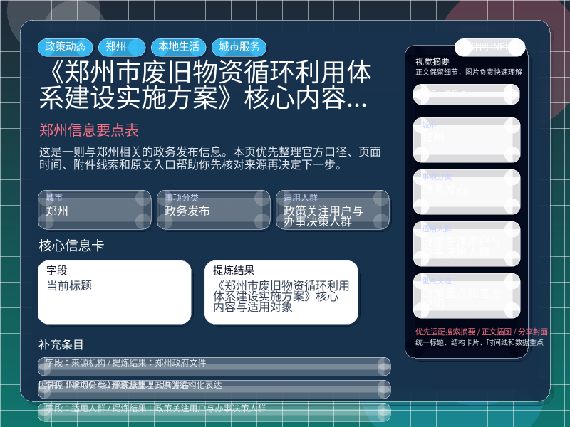 郑州信息要点表
